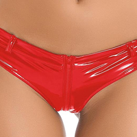 Nouveauté 2026 Ensemble deux pièces sexy en cuir PU avec bralette à bretelles réglables, soutien-gorge à armatures, coussinets amovibles et culotte respirante