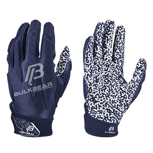 Custom American Football Receiver Gloves <b>Sticky</b> Grip Palm Breathable Lightweight Adult Youth Training Leather Full Finger <b>Hook</b> - Product Image 3
