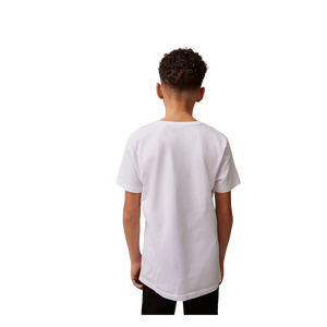 T-shirt blanc à manches courtes et col rond pour homme, coupe classique, couleur unie, tricoté, 100 % coton, teint uni, design vierge - Product Image 4