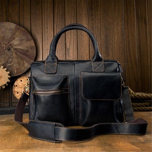 Sac à main en cuir véritable pour ordinateur portable, sac d'affaires, sac à bandoulière exécutif, sac à main pour homme, sacoche pour homme LLB-0340 - Product Image 1