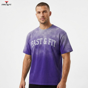 Venta Directa de Fábrica, Camiseta de Alta Calidad con Lavado Ácido Personalizada para Hombre, Ropa Deportiva y Casual, Camiseta Cómoda para Hombre - Product Image 3