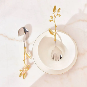 Vintage Eco-Friendly Stainless Steel Flatware Set <b>Gold</b> Polished Small Coffee Sugar Dessert & Tea Spoon Mirrored <b>Utensils</b> - Product Image 5