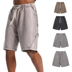 Shorts Bermuda Décontractés pour Hommes, Couleur Unie, Taille à Cordon, Coton Respirant, Poches, Taille Mi-Haute, Style Streetwear Tissé, OEM ODM - Product Image 1