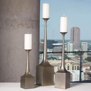 Candelabro de Latón Vintage, Portavelas de Latón con Brillo Clásico, Candelabro de Latón Estilo Maharaja, Portavelas de Latón Antiguo - Product Image 3