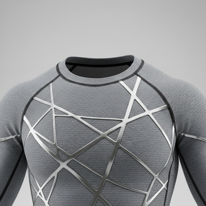 เสื้อรัดรูปแขนยาวแบบยูนิเซ็กซ์สำหรับฝึกซ้อม BJJ MMA ยิวยิตสู ชุดฝึกซ้อมแบบแห้งเร็ว เสื้อกีฬา - Product Image 4