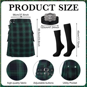 Ensemble Kilt Écossais Intemporel pour Homme – Veste Formelle Traditionnelle, Gilet, Cérémonie, Mariage, Festival, Inspiré du Patrimoine - Product Image 3