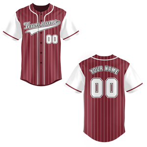 Maillot de baseball en gros, design personnalisé, manches courtes, coupe athlétique, tenue d'entraînement, service OEM, vêtements de sport d'équipe, maillot de baseball - Product Image 2