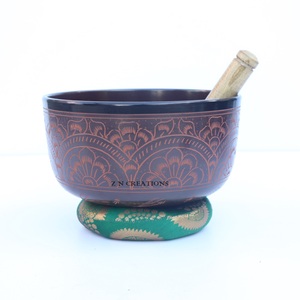 ขันเสียงสำหรับทำสมาธิแบบกำหนดเองพร้อมสลักลาย  ผู้ผลิตขันเสียงอะลูมิเนียม ขันโลหะ บำบัดด้วยเสียงแบบพุทธ - Product Image 3