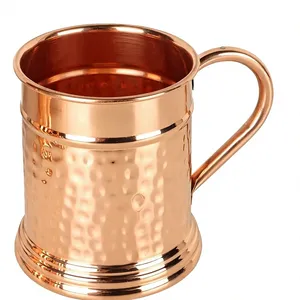 Mug en cuivre martelé artisanal, tasse à boire en cuivre pur, tasse en cuivre ayurvédique traditionnelle, mug à eau en cuivre de qualité supérieure, tasse vintage - Product Image 2