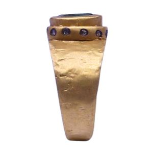 <b>Emerald</b> Diamond Channel Setting Classic Traditional Latest Engagement <b>Ring</b> Vermeil Sterling <b>Silver</b> Gold-Plated Elegant - Product Image 4