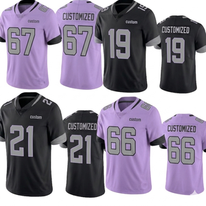 Wholesale Custom Printed American Football Jersey Short <b>Light</b> for Black Breathable Team Wear Sports Uniform for Men Adults - Product Image 1