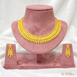 <b>Indian</b> Traditional Trendy Gold Plated Bridal Jewelry Set with Zircon Wedding & Anniversary Necklace Earrings <b>Ring</b> Combo - Product Image 4