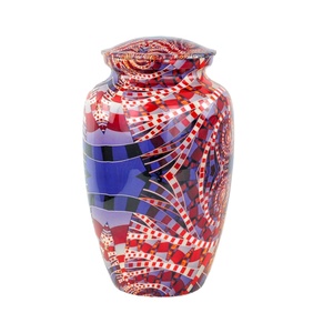Red Concussion Mix Handcrafted Cremation <b>Keepsake</b> Urn for <b>Ashes</b> Metal Urn for Human <b>Ashes</b> Burial Urn for Adult <b>Ashes</b> Custom Size - Product Image 1
