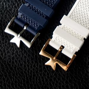 Correa de <span class=keywords><strong>Reloj</strong></span> Jettda Premium de Caucho FKM 24x7mm para <span class=keywords><strong>Vacheron</strong></span> <span class=keywords><strong>Constantin</strong></span> Oversea 4500v 5500v 7900v de Lujo - Product Image 2