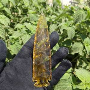 Punta de Flecha de Cristal de Citrino Ecológica al por Mayor, de 6 Pulgadas, Hecha a Mano, Coleccionable de Gujarat - Product Image 1