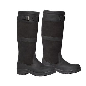 Botas de equitación de cuero genuino de la mejor calidad en color liso, productos ecuestres hechos a mano en Pakistán - Product Image 1