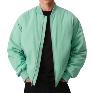 Chaqueta Bomber de Invierno para Hombre, Elegante y Económica, con Cuello Alto Informal, de Lona de Secado Rápido, Poliéster/Algodón, Superventas - Product Image 2