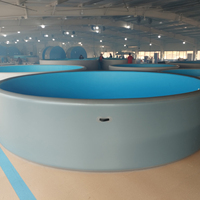 Grande piscine gonflable d'extérieur bleue pour 6 à 10 personnes