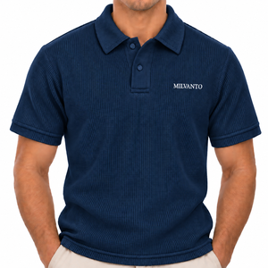 Polo en maille gaufrée pour homme avec logo personnalisé, couleur bordeaux, manches courtes, texture performance, polo de golf, vêtement de sport décontracté - Product Image 3