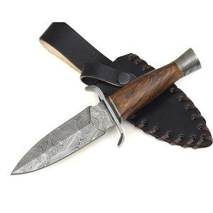 Nouvel Arrivage Couteaux à lame fixe de qualité DIY en acier Damas inoxydable avec manche en bois, personnalisable OEM, fabriqué au Pakistan, équipement de chasse - Product Image 1