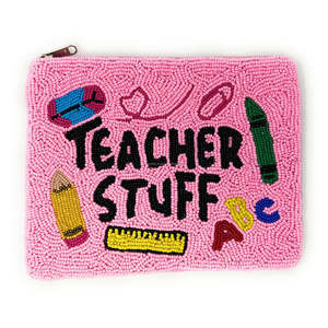 Monedero con Cuentas Hecho a Mano, Diseño Personalizado para Maestros, Monedero con Cremallera, Bolsa de Regalo para Mujeres y Niñas, Uso Escolar, Compacto, Portátil y Creativo - Product Image 1