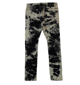 Men's Tie Dye Straight Fit Jeans Midweight Cotton Casual <b>Summer</b> Wear Bleach Stone Wash Button Fly Mens Tie Dye <b>Pants</b> OEM 2026 - Product Image 6