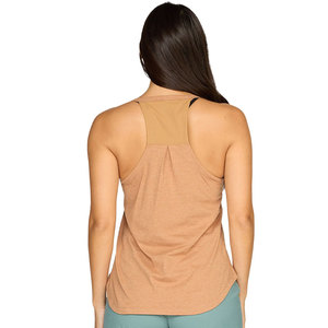 Débardeur court en coton/fibre de bambou tricoté pour femme, coupe ajustée, avec logo personnalisé, décontracté, uni, séchage rapide, respirant, pour l'entraînement - Product Image 5