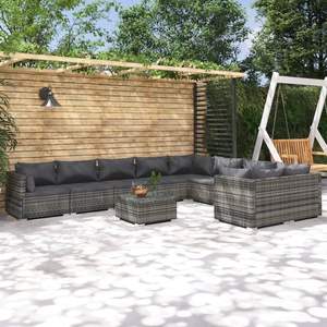 Ensemble de salon de jardin gris anthracite - Product Image 1