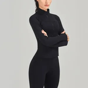 Chaqueta Ligera para Correr, Chaqueta Deportiva de Manga Larga con Cierre Completo y Orificios para los Pulgares para Mujer - Product Image 5