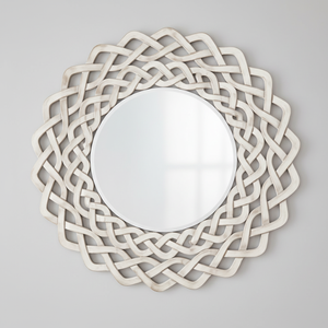 <b>Round</b> <b>Mirror</b> Wall Mounted Decorative <b>Mirror</b> 47 Inch for Living Room Bedroom <b>Bathroom</b> | Large Modern Home Decor Accent Piece - Product Image 2