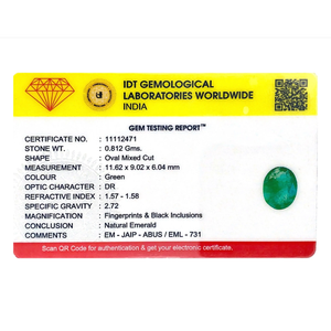 Certified Wholesale 4.06 Carat Natural Zambian Emerald Loose Gemstone Trillion Cut 7mm - Product Image 4