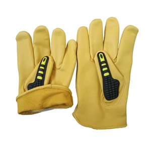 Guantes de Trabajo de Cuero Vacuno Resistentes al Desgaste de Alta Calidad, Guantes de Seguridad para Manos con Protección TPR para Conductores y Trabajadores - Product Image 5