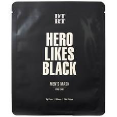 Masque facial pour homme DTRT Hero, 5 feuilles, 25g, masque en feuille noir, lot de 5, produit apprécié à prix réduit - Product Image 1