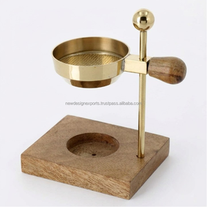 Adjustable Brass Resin Burner Dual Purpose Tealight Candle and Charcoal Disk <b>Incense</b> Warmer Tabletop Bulk - Product Image 6