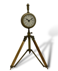 Modern Mechanical Projection <b>Radio</b> Desk <b>Clock</b> Nautical Wooden Tripod Stand Handcrafted Gift Item Calvin Handicrafts - Product Image 3