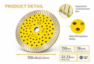 Disque diamanté industriel à coupe rapide HGP 150 mm, presse à chaud, carrelage en céramique en porcelaine, lame de scie de 6 pouces, meuleuse d'angle, revêtement Ti, B2B - Product Image 6