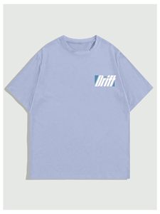 Camiseta estampada gráfica para hombre, azul claro, manga corta, cuello redondo, corte regular, informal, de jersey, a precio económico, de alta calidad - Product Image 1