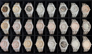Montre de luxe en moissanite de haute qualité, certifiée D VVS, bracelet en acier inoxydable de 21 mm de large, passe le testeur de diamant, cristal antique, pour homme - Product Image 1