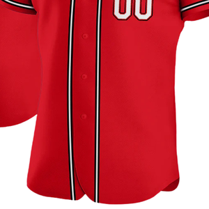 Red White Black Authentic Baseball Jersey for Men Button Down Team Uniform Breathable Lightweight <b>Athletic</b> Tournament Sports - Product Image 6