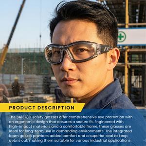 Pickleball Safety Goggles with PC Lenses Anti-<b>Scratch</b> UV400 Tint ANSI/EN Compliance Non-slip Nose <b>Pads</b> - Product Image 6