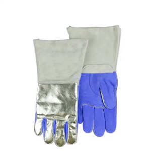 Gants de soudage TIG en cuir grainé de vachette et feuille d'aluminium de qualité supérieure, résistants à la chaleur et aux étincelles, pour soudeurs professionnels - Product Image 6