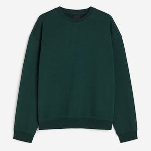 เสื้อสเวตเชิ้ตผู้ชายแบบคัสตอม คอกลมเรียบง่าย สีเขียวเข้ม ผ้าฟลีซ - Product Image 3