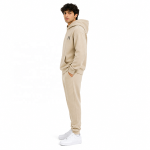 Conjunto de Sudadera con Capucha y Pantalones Jogger para Hombre, Estilo Deportivo, Hombros Caídos, Bolsillos Delanteros, Corte Ajustado, Ropa Urbana, Proveedor OEM ODM - Product Image 4