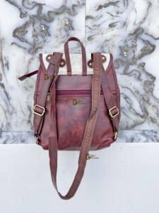 Sac à dos en cuir de vache véritable, style western, sacs d'école unisexes, 2 en 1, multi-usages, sacs de créateur unisexes de haute qualité - Product Image 4