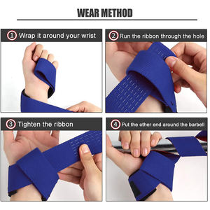 Correas de Muñeca para Levantamiento de Pesas, Unisex, Alta Elasticidad, Venta al Por Mayor, Logotipo Personalizado, Correas Superiores y Cómodas - Product Image 2