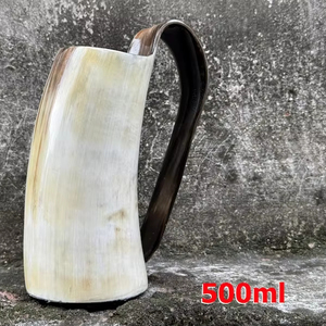 Cuenco para Beber de Cuerno de Búfalo Natural Hecho a Mano de Alta Calidad, Estilo Animal Pulido, Sostenible, de Glowin Fashion - Product Image 1