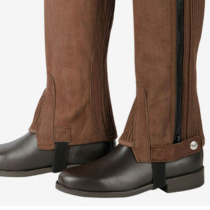 Dernier modèle de demi-chaps d'équitation réglables en cuir véritable pour femmes, toutes couleurs, personnalisables et confortables - Product Image 4