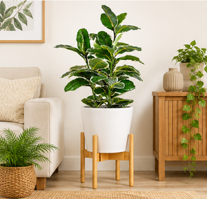 Support de plantes en bois de qualité supérieure, porte-pot de fleurs pour jardinières, support de sol écologique pour la décoration intérieure et de bureau - Product Image 4