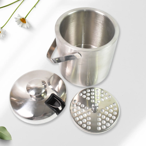 Seau à glace en acier inoxydable pour champagne avec poignée, articles de bar, nouveauté, vente chaude, refroidisseur à vin, seaux à glace - Product Image 4
