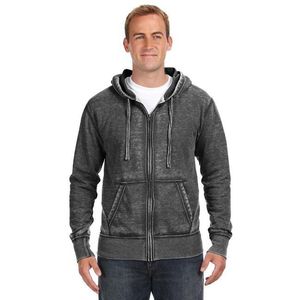 Felpa con Cappuccio e Zip Integrale in Stile Vintage Zen per Adulti, Abbigliamento Maschile - Colore Cemento, Taglia S - Product Image 1